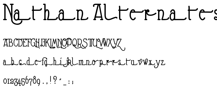 Nathan Alternates Condensed Regular font